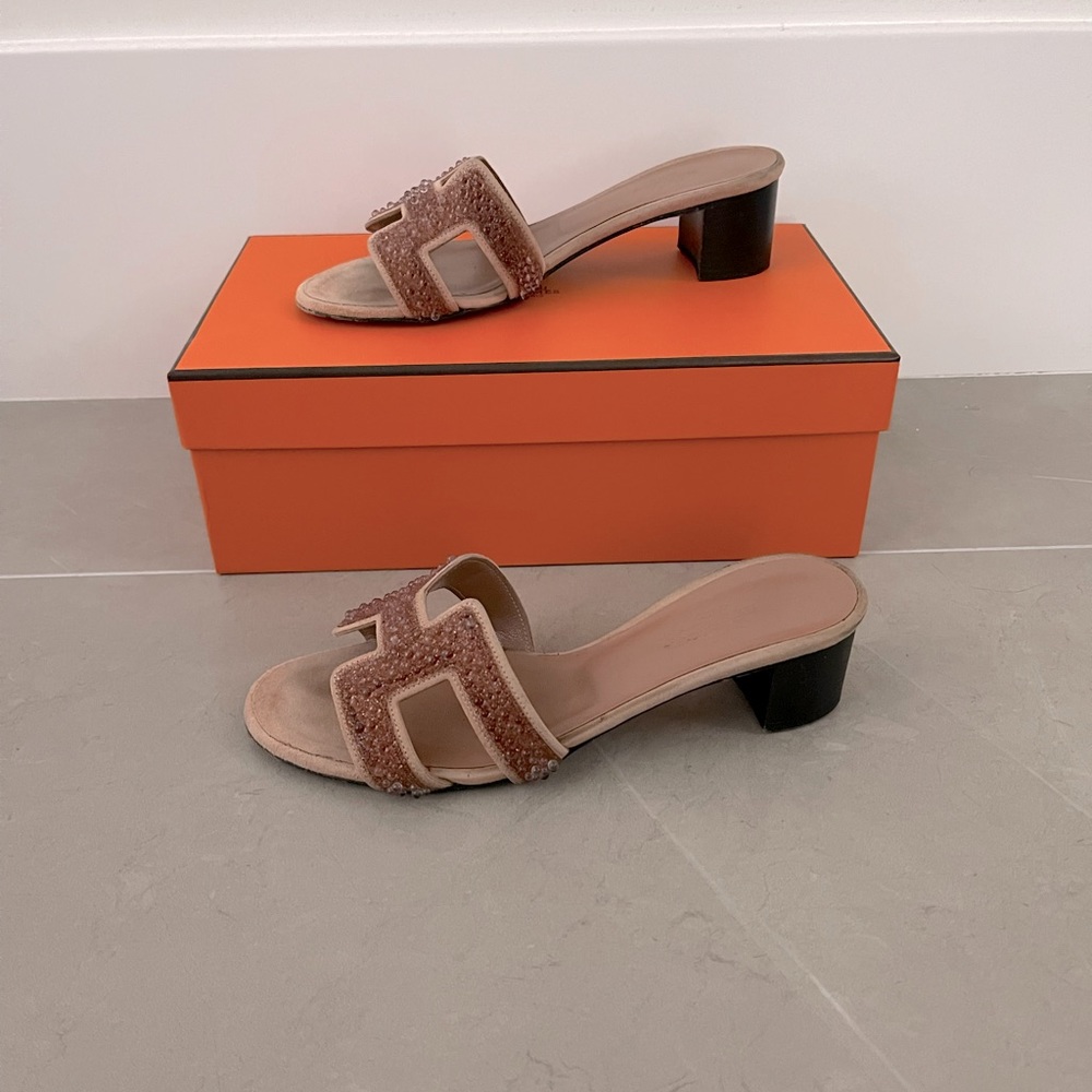 Hermes Rhinestone Sandals